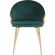 Claire Dining Chair in Emerald Green Velvet & Gold Metal